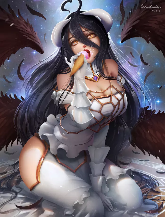 Albedo - Anime, Anime art, Albedo, Overlord, Windwalker