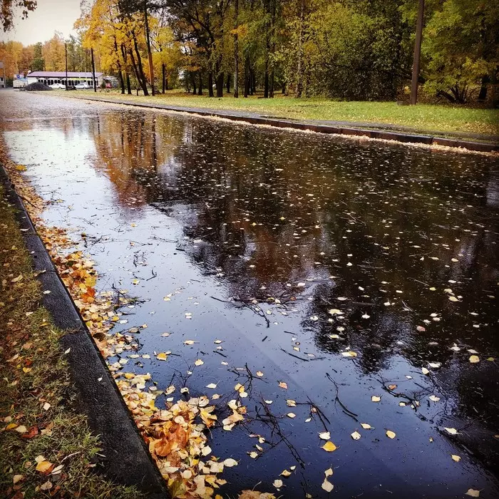 autumn mirror - My, Petrozavodsk, Embankment