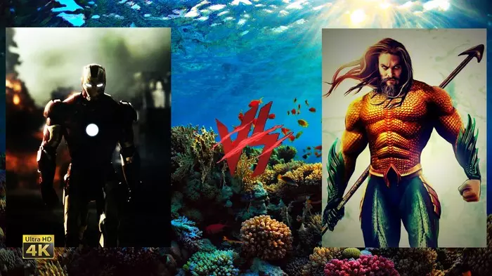 Iron Man vs Aquaman - Marvel League, iron Man, Tony Stark, Robert Downey the Younger, Aquaman, DC, Marvel, Marvel vs DC, Robert Downey Jr., Dc comics