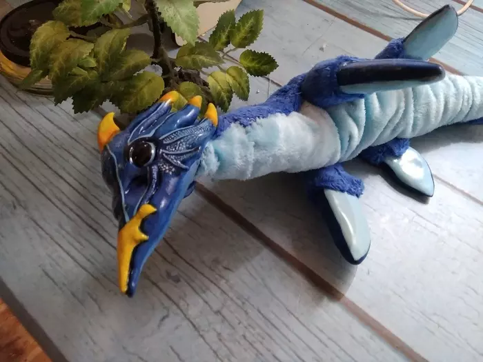 Sea Dragon - My, Needlework without process, Polymer clay, Author's toy, The Dragon, Longpost