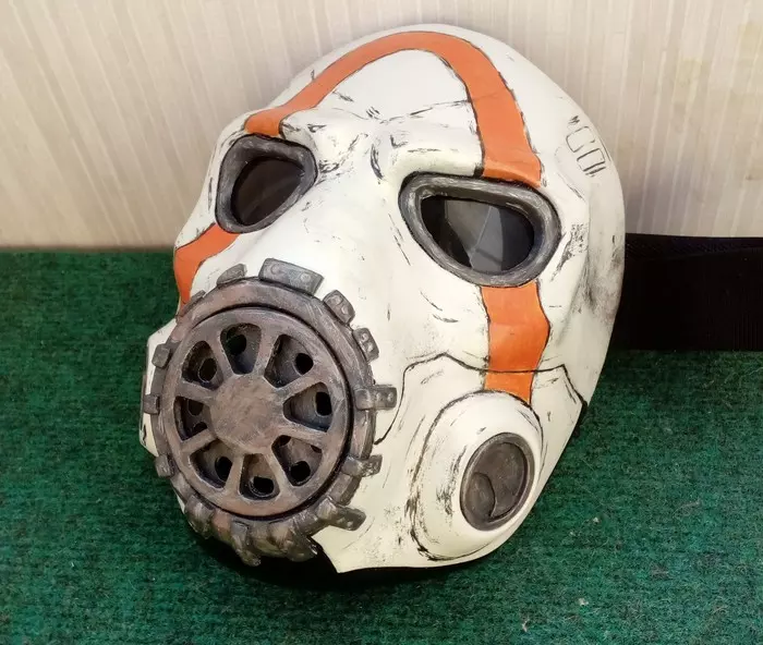 Psycho mask from the game Borderlands 3. - My, Borderlands 3, Borderlands, With your own hands, Cosplay, Лепка, Mask, Handmade, Computer games, Longpost
