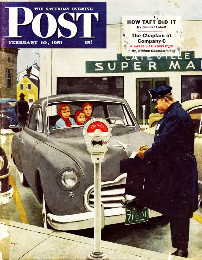 The Saturday Evening Post, 1951 - Retro, 50th, USA, Magazine, Cover, Illustrations, Graphics