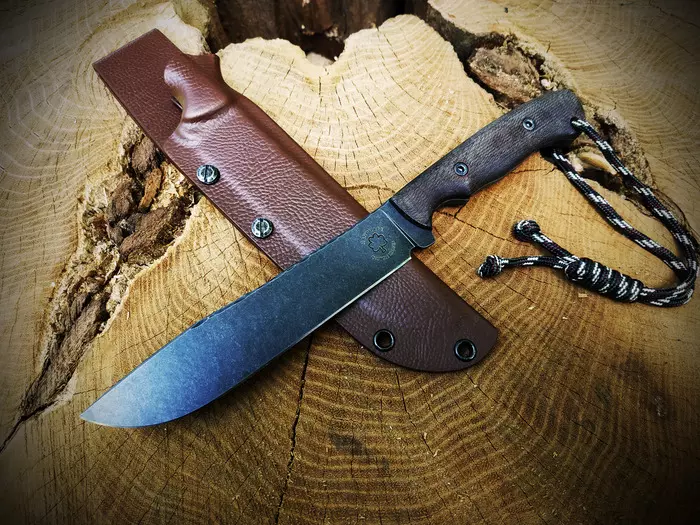 Knife «Ascetic» - My, Handmade, Knife, Fixed, Outdoor, Sheath, Longpost, Needlework without process, Video