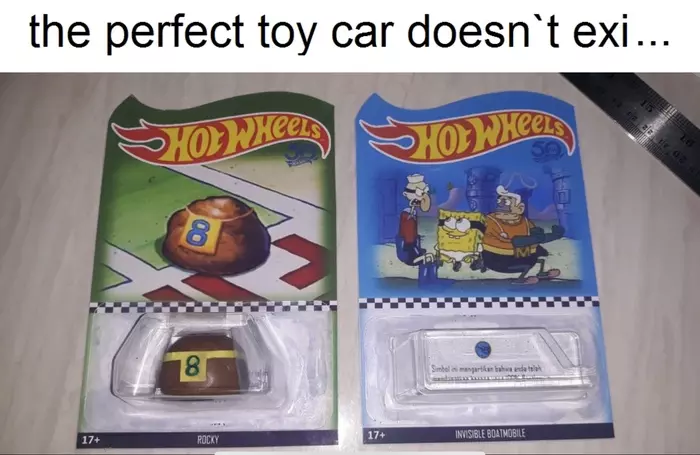 The perfect toy car doesn't exist... - SpongeBob, Hotwheels, Reddit