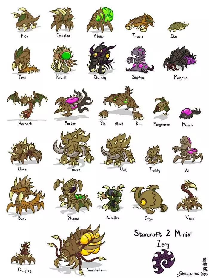 Starcraft II Minis - Starcraft, Starcraft 2, Art, Games, Computer games, Terran, Zerg, Longpost