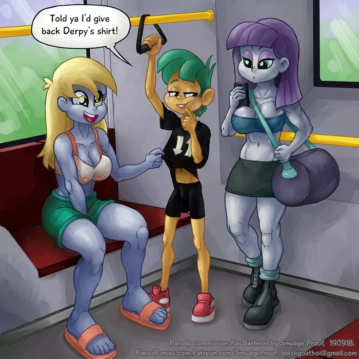 lucky snail - NSFW, My little pony, Shotacon, Maud pie, Derpy hooves, Snails, Humanization, MLP Edge