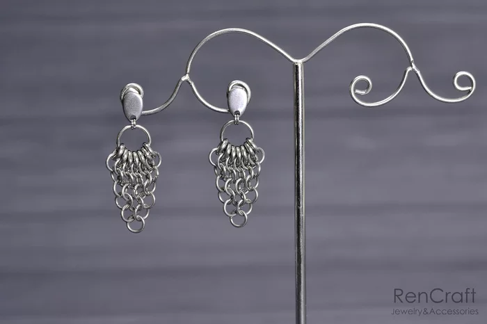 Some new chainmail earrings - My, Needlework without process, Chain weaving, Handmade, Chainmaille, Longpost, Chain mail jewelry, Earrings