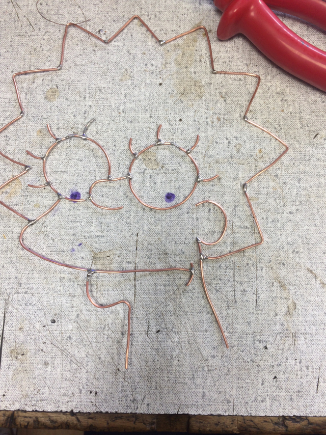 Copper Lisa - My, Lisa Simpson, Soldering, Copper, Longpost