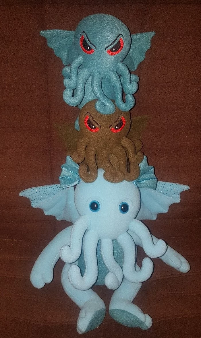 My totem :) - My, Needlework without process, Handmade, My totem animal, Soft toy, Cthulhu, Howard Phillips Lovecraft