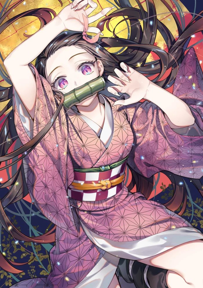 Nezuko Kamado - Anime, Art, Anime art, Nezuko Kamado, Kimetsu no yaiba, Pixiv