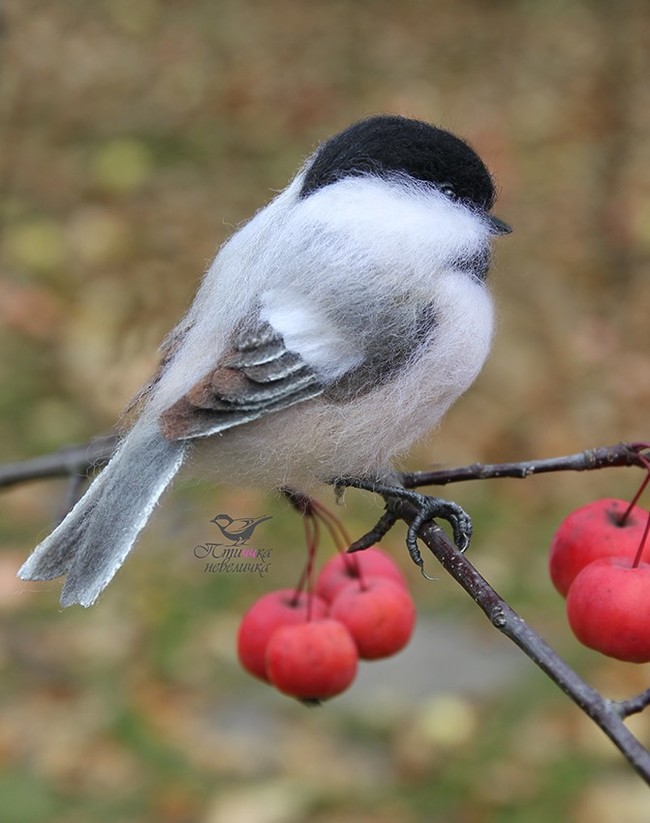 Brown-headed nut. Dry felting from wool. - My, Dry felting, Needlework without process, Birds, Needlework, Creation, Author's toy, Longpost