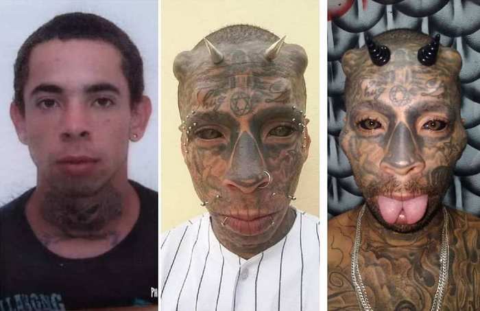 Pedro Quenso - diabolically lucky dad from Brazil - Longpost, Images, Tattoo, Brazil, Freak, Freaks