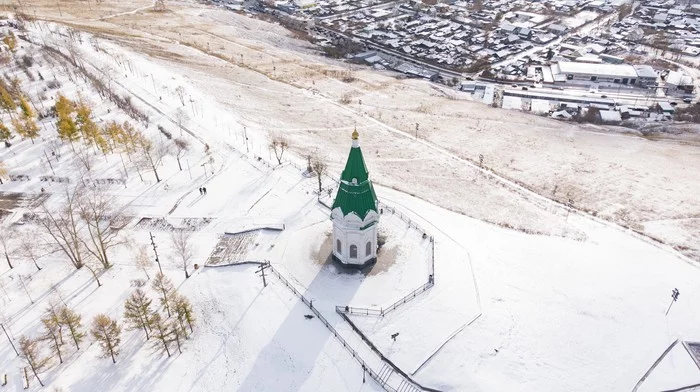 В Красноярске выпал первый снег... - Моё, Красноярск, Аэросъемка, Дрон, DJI Mavic Air, DJI, Длиннопост