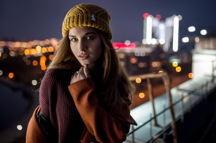 Крыша и близняшки. Крыша, Минск, Город, Закат, Ночь, Близнецы, Девушки, Фотография, Длиннопост