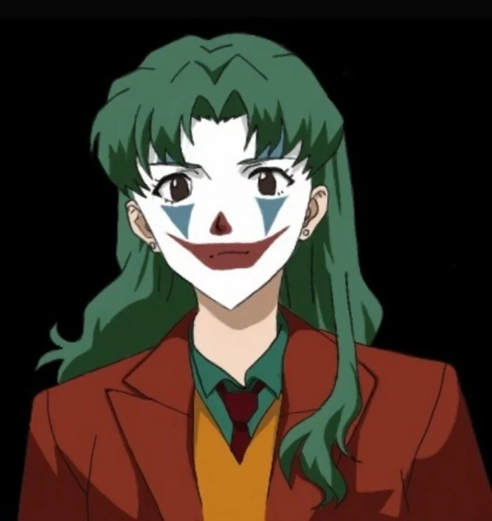 Misato scares me... - Evangelion, Anime, Anime art, Misato katsuragi, Crossover, Joker
