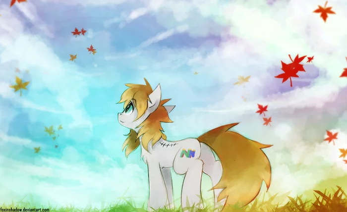 Leaf fall - My little pony, Foxinshadow, Leaf fall, Art, Original character