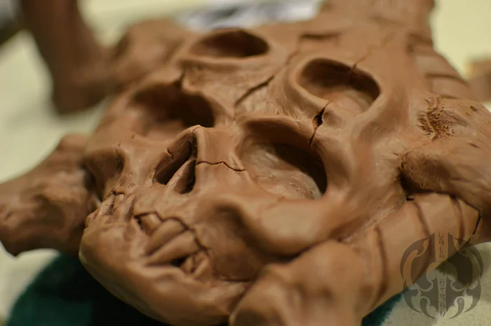 Staff of the Bone Lord. Part 1 - Sculpting - My, Kripota, Cosplay, Sculpting, Undead, Games, Process, Longpost
