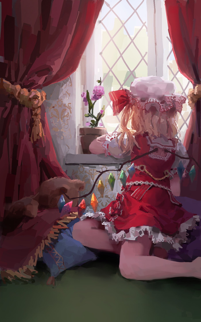  , Anime Art, Touhou, Flandre Scarlet, Reddizen