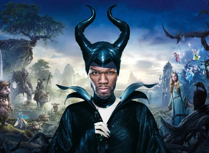 Maleficenta - 50 Cent, Maleficent, Movies, Photoshop master, Black people, Angelina Jolie