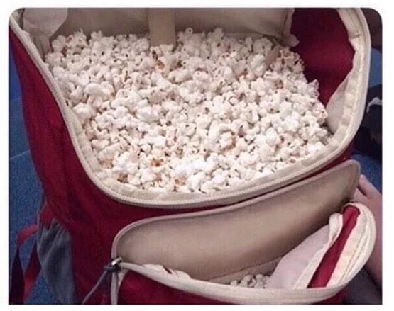 Lifehack for those who want to save on popcorn when going to the cinema - The photo, Food, Cinema, Popcorn, Life hack, Saving, Cunning, Humor