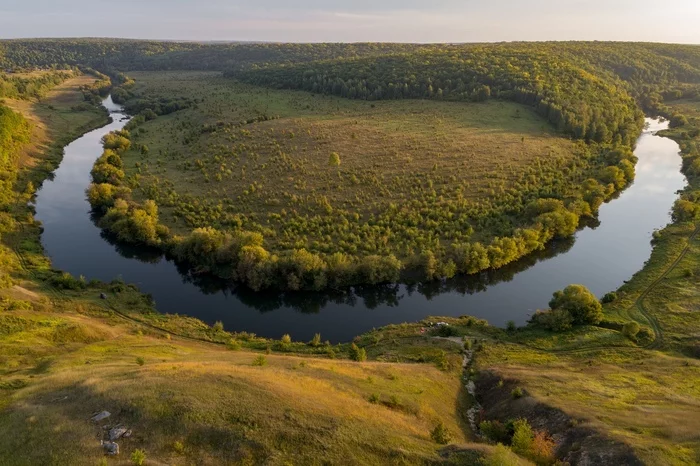 Bird's-eye - Beautiful Mecha, Don, Inflow, River, Quadcopter, Landscape, Lipetsk region