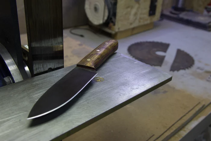 Made another knife from an old circular saw - My, Knife, Video, The photo, With your own hands, Metalworking, Needlework without process