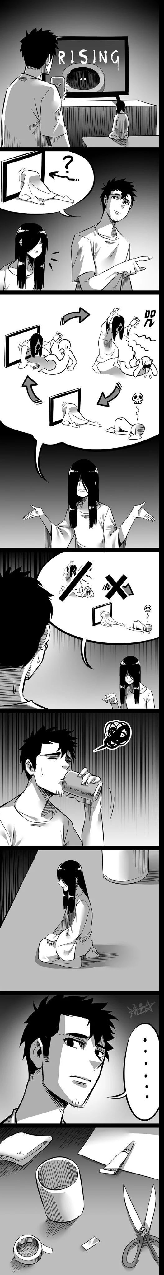 Cute little pocket Sadako 5 - Manga, Call movie, Anime, Comics, Milota, Longpost, Cnmbwjx, Sadako in my home