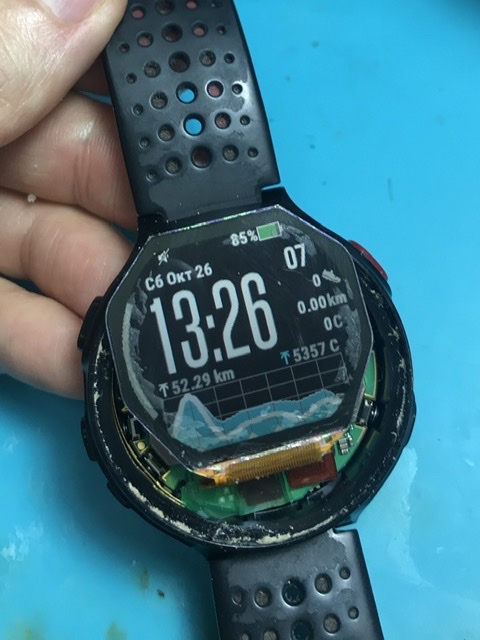 Garmin Forerunner 235 - glass replacement. - My, Garmin, Clock, Watch repair, Smart watch, Longpost