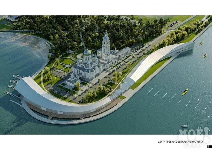 Church as a sailing and rowing center in Voronezh - Voronezh, Religion, Temple construction, Temple, Sport, The park, Gazprom