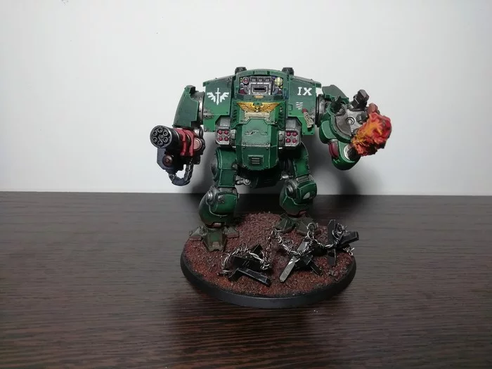 Dark Angel dreadnought. - My, Hobby, Painting miniatures, Wh miniatures, Warhammer 40k, Longpost