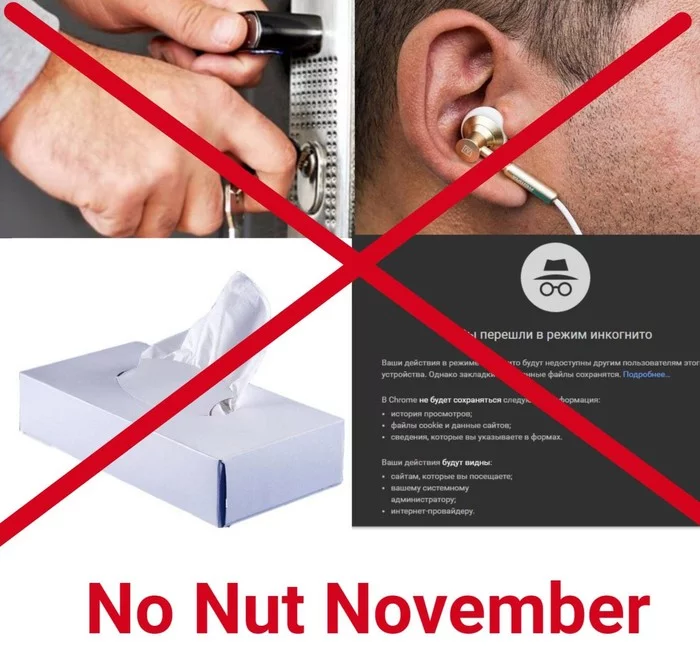 Держитесь, глупцы! - Ноябрь, No nut november, Юмор