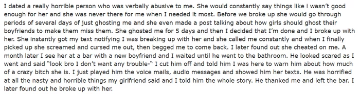 The man revealed all his ex's misdeeds to her new boyfriend and gained support online - Peace, news, Reddit, Relationship, Men, Women, Hysterical, The rescue