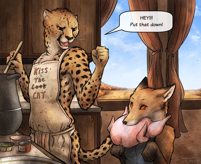 HEY! - Furry, Furry art, Furry feline, Furry cheetah, Furry fox, Preparation, Titusweiss