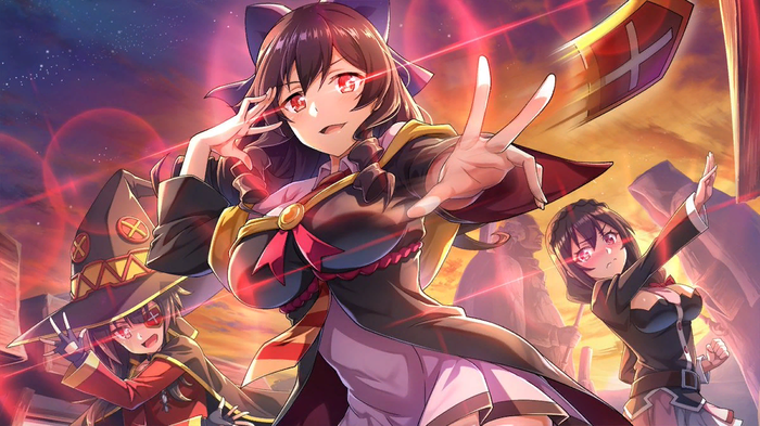   Konosuba, Megumin, Yunyun, Arue, Anime Art, 