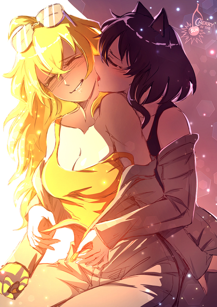 Yang x Blake RWBY, Blake Belladonna, Yang Xiao Long, Anime Art, , Yuri,  , Cherryinthesun