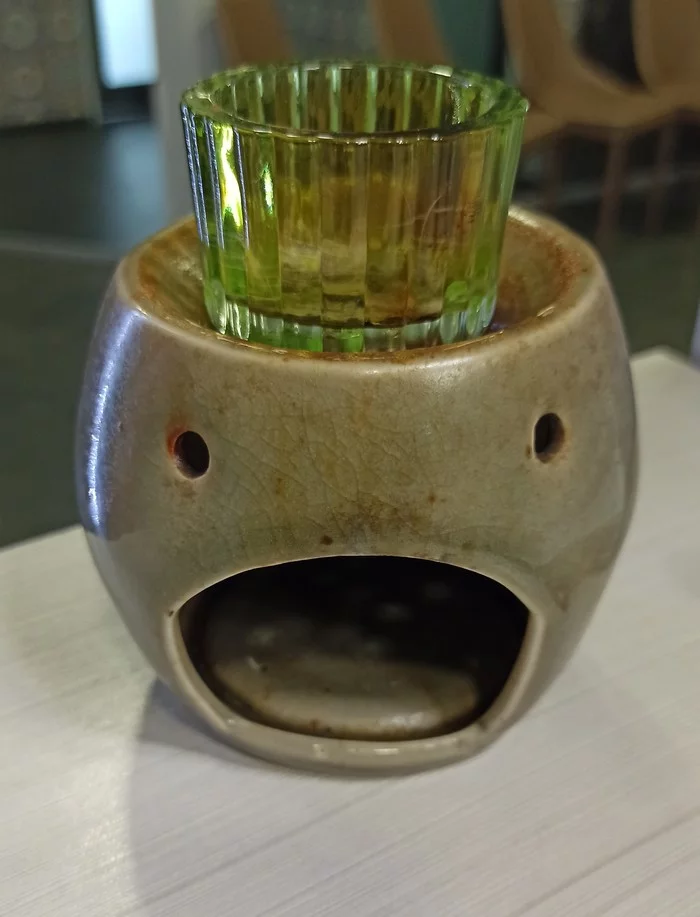 Scared aroma lamp - My, The fright, Aroma lamp, Funny, Fantasy