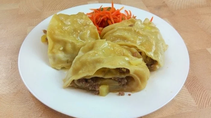 You will forget about dumplings! Delicious steamed meat roll, Khanum - My, Video recipe, Food, Video, Longpost, Khanum, Double boiler, Cooking, Recipe