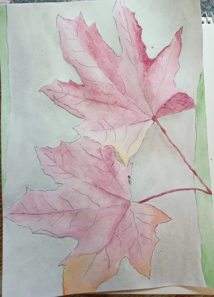 Autumn - My, Drawing, Watercolor, Sketch