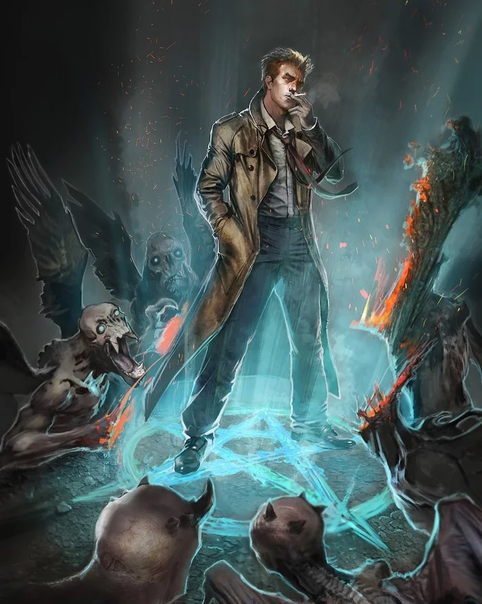 Konstantin - Dc comics, DC, Computer games, Injustice 2, Concept Art, John Constantine