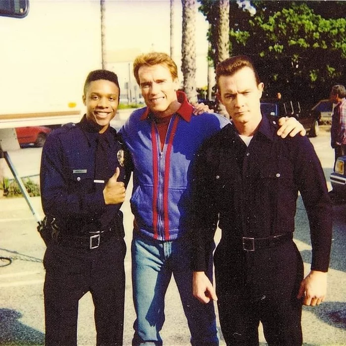 Great movie, too bad they didn't make a sequel. - Photos from filming, Arnold Schwarzenegger, Robert Patrick, Last Action Hero, 90th, Celebrities, Movies, Longpost