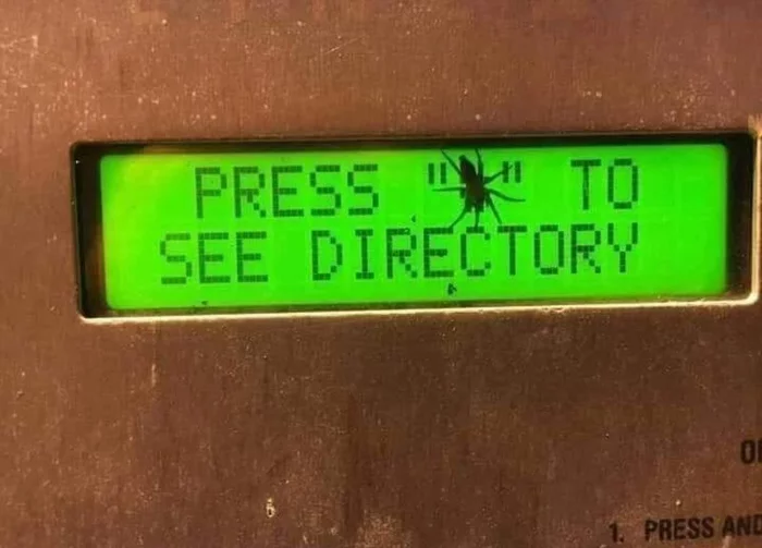 Press me. Press me gently. Then - stroke... - Spider, Input, Remote controller, Display, Panel, Press the button