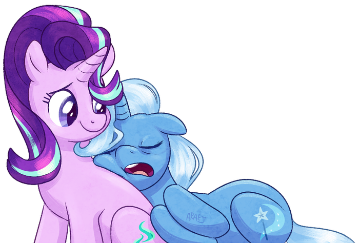 It's been a long day My Little Pony, Ponyart, Starlight Glimmer, Trixie