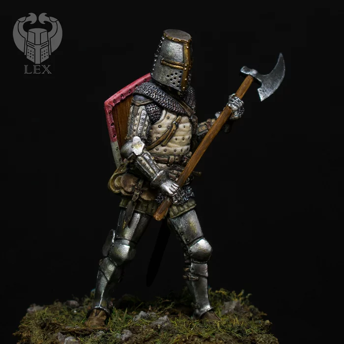 Jean VI de Vendome at the Battle of Poitiers - My, Painting miniatures, Miniature, Hundred Years War, Knight, Battle of Poitiers, Toy soldiers, Longpost, Knights