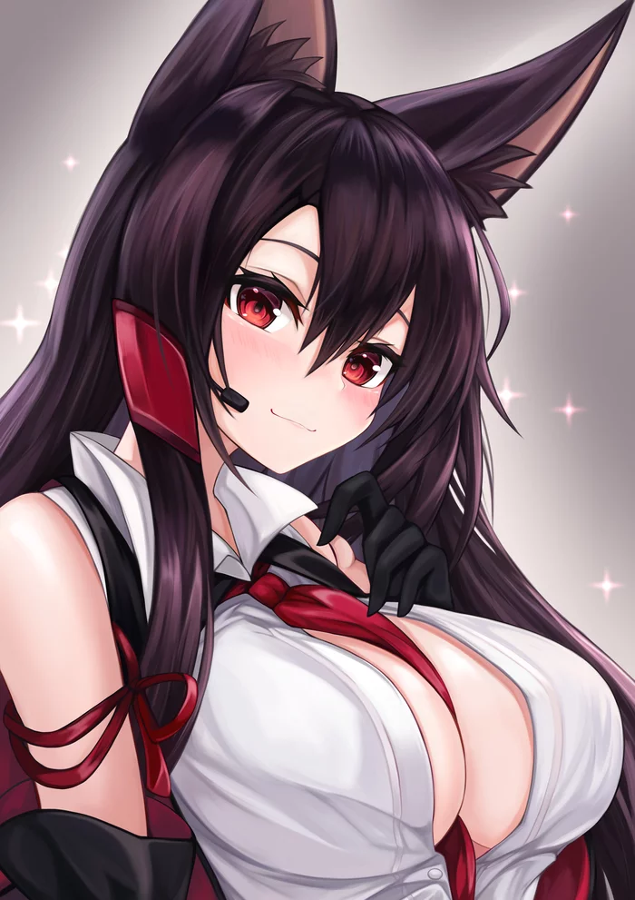 Akagi - Аниме, Anime Art, Azur Lane, Akagi, Sugoi Dekai, Animal Ears