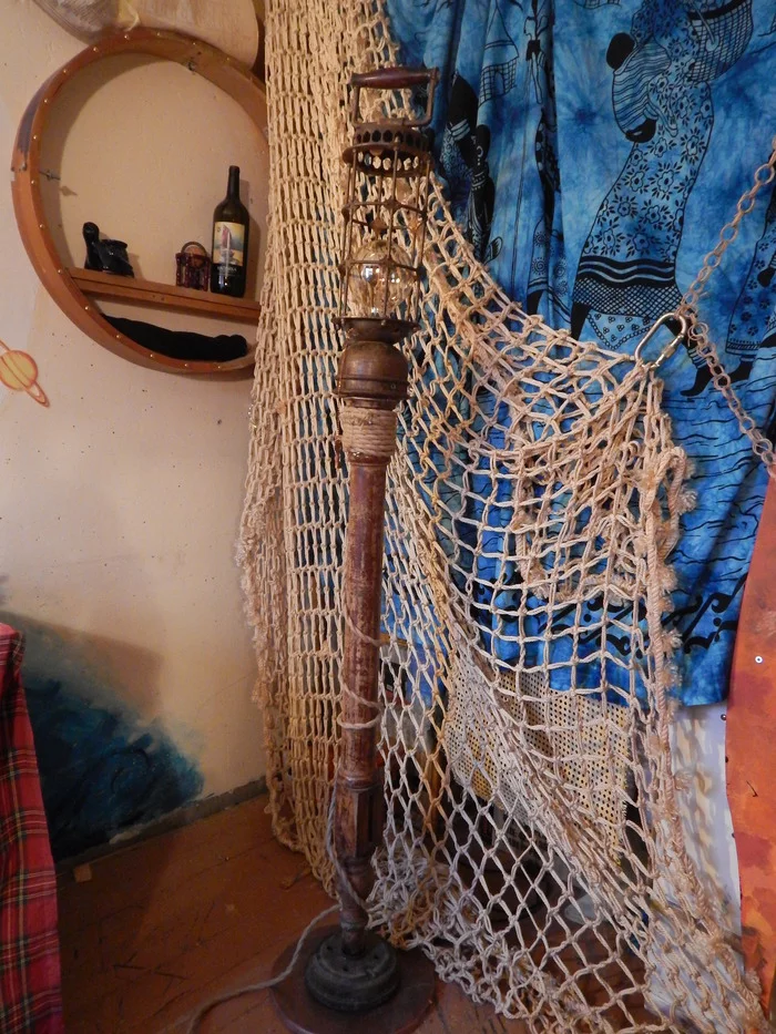 Marine Lamp or handicraft from ram and malok - My, Needlework without process, Lamp, Sea, Repair, Longpost, Recycle Art