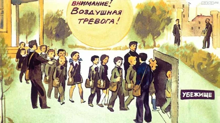 Protecting Children from Weapons of Mass Destruction (1975) - the USSR, Longpost, Film-strip, Past, Picture with text, Filmstrips, civil defense