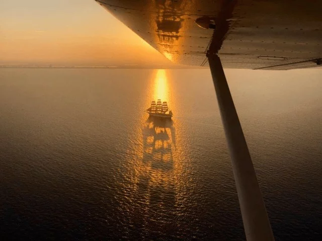 Lucky shot - Airplane, Ship, The photo, From the network, Photoshop