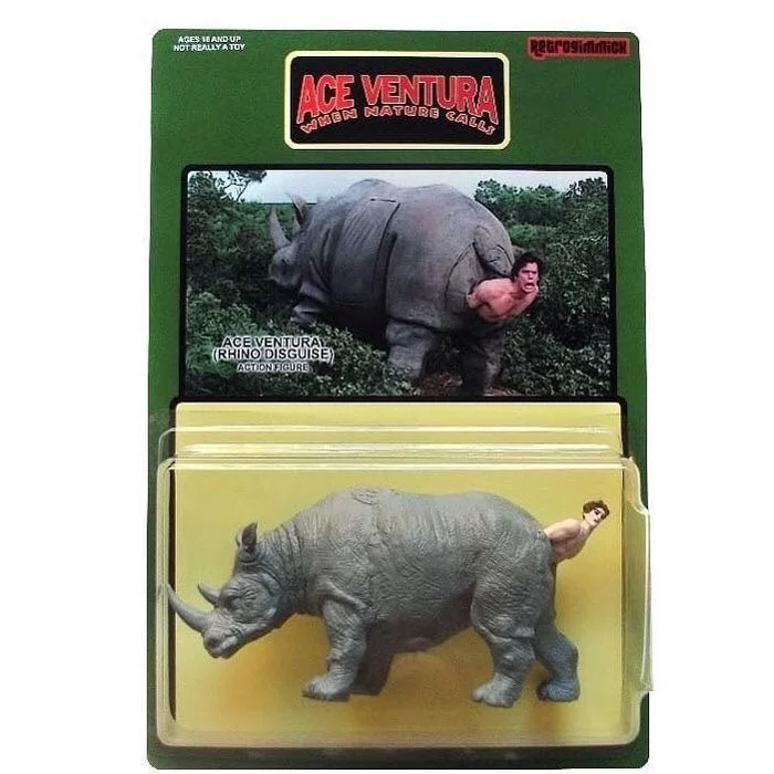 Rhino Disguise... - Ace Ventura, Jim carrey, Figurine, Rhinoceros, Figurines