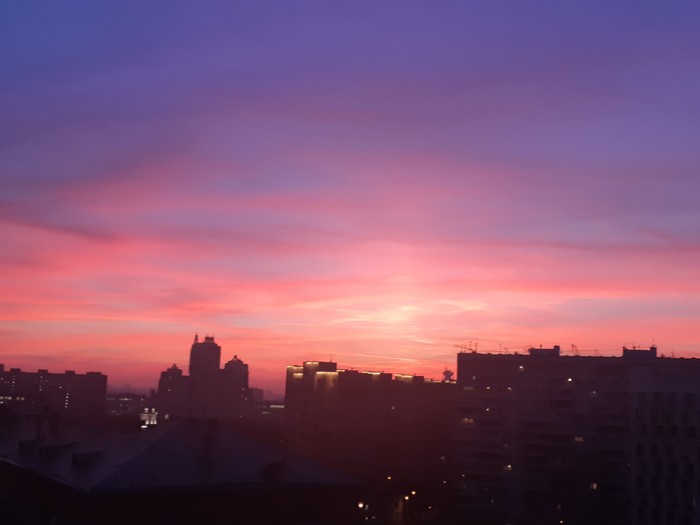 Beautiful sunset, Moscow - My, The photo, Sunset, beauty