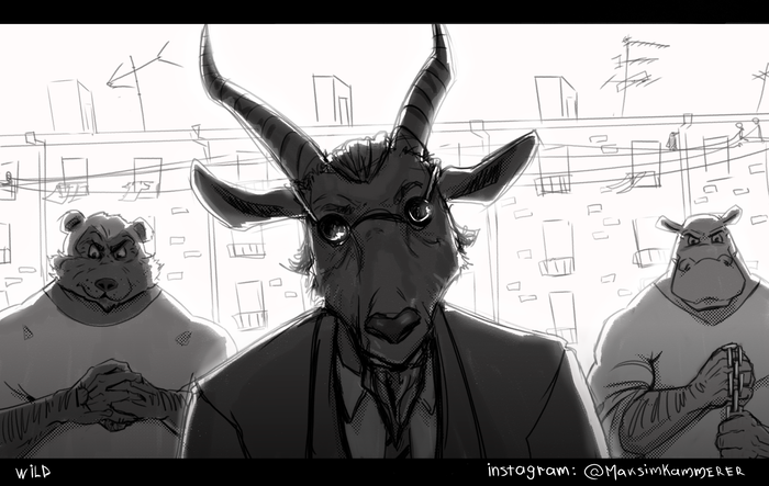 Wild - Сборник работ №2 Арт, Нуар, Рисунок, Krita, Фурри, Длиннопост